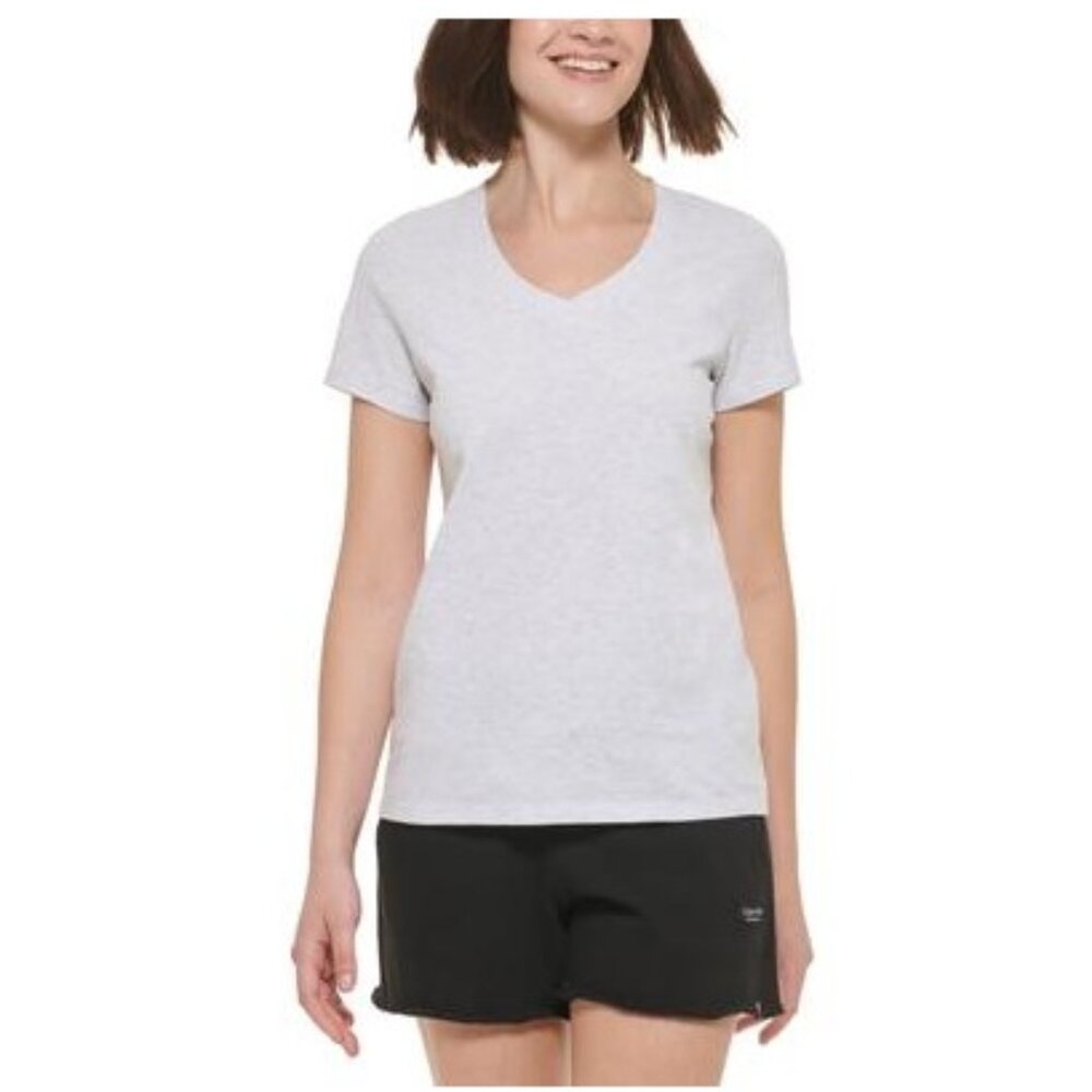 NWoT Calvin Klein Performance Womens Carbon Peach V-Neck Gray Size XL $40 GG451